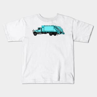 Garbage truck cartoon illustration Kids T-Shirt